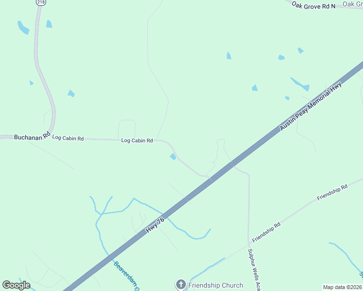 map of restaurants, bars, coffee shops, grocery stores, and more near 170 Log Cabin Road in Buchanan