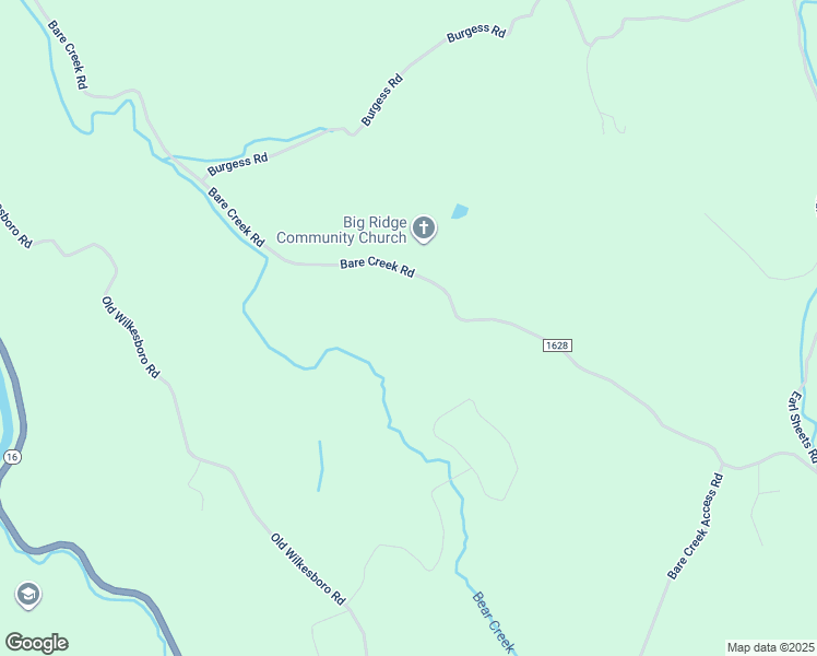 map of restaurants, bars, coffee shops, grocery stores, and more near 2030 Bare Creek Road in Jefferson