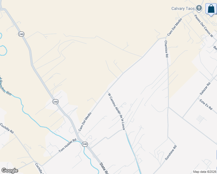 map of restaurants, bars, coffee shops, grocery stores, and more near 1052 Camino Del Medio in Taos