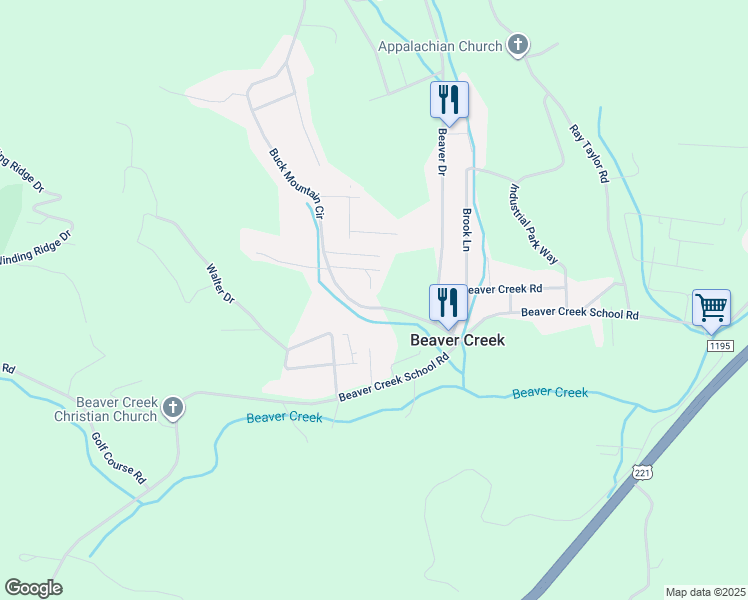 map of restaurants, bars, coffee shops, grocery stores, and more near 334 Buck Mountain Circle in West Jefferson