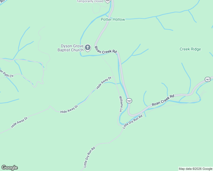 map of restaurants, bars, coffee shops, grocery stores, and more near 567 Williams Lane in Butler