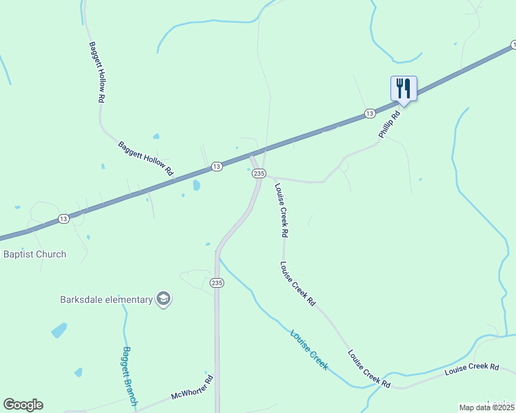 map of restaurants, bars, coffee shops, grocery stores, and more near 4551 Marion Road in Cunningham
