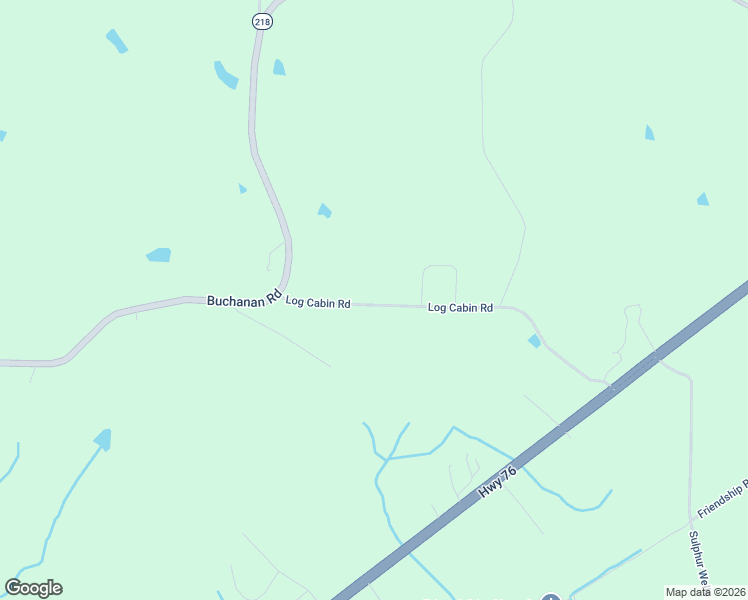 map of restaurants, bars, coffee shops, grocery stores, and more near 650 Log Cabin Road in Buchanan