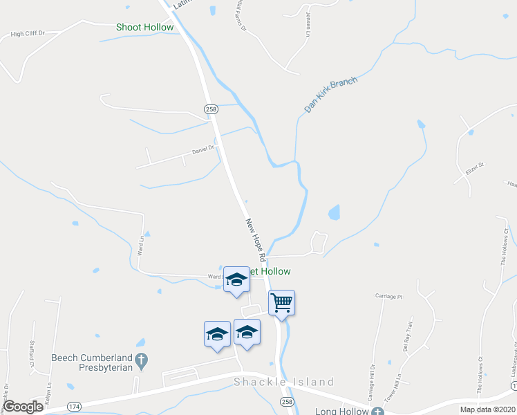 map of restaurants, bars, coffee shops, grocery stores, and more near 2236 New Hope Road in Hendersonville