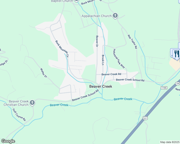map of restaurants, bars, coffee shops, grocery stores, and more near 252 Buck Mountain Circle in West Jefferson