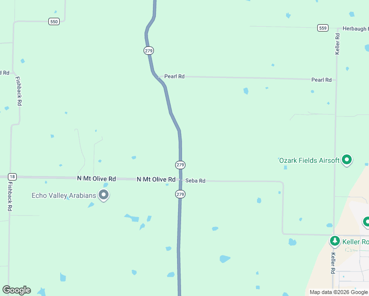 map of restaurants, bars, coffee shops, grocery stores, and more near 10706 Arkansas 279 in Centerton