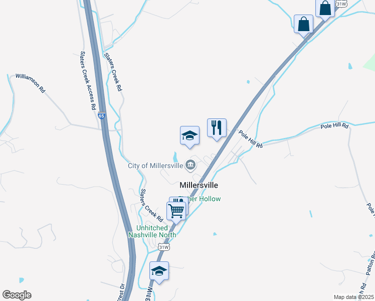 map of restaurants, bars, coffee shops, grocery stores, and more near 1248 Louisville Highway in Goodlettsville