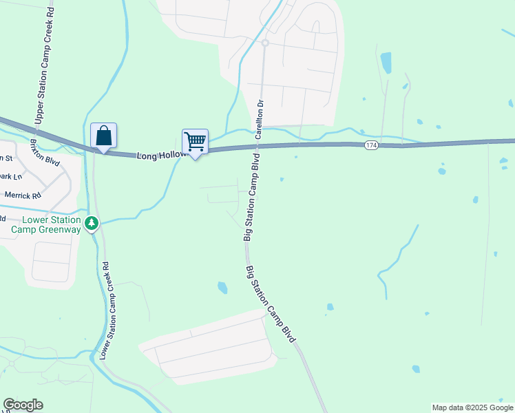 map of restaurants, bars, coffee shops, grocery stores, and more near 362 Big Station Camp Boulevard in Gallatin