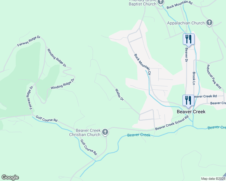 map of restaurants, bars, coffee shops, grocery stores, and more near 391 Walter Drive in West Jefferson