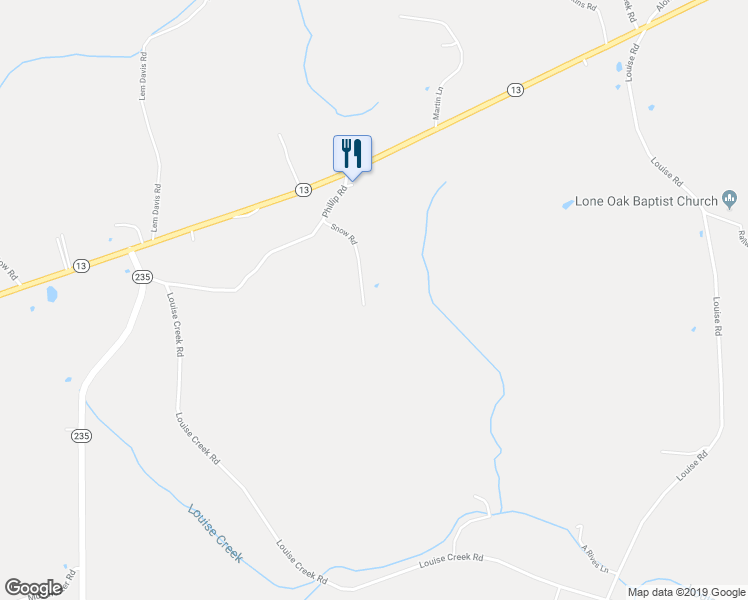 map of restaurants, bars, coffee shops, grocery stores, and more near 4566 Snow Road in Cunningham