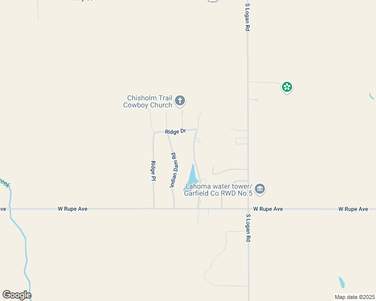 map of restaurants, bars, coffee shops, grocery stores, and more near 13529 Ridge Place in Lahoma
