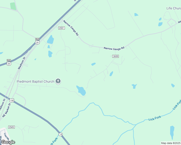 map of restaurants, bars, coffee shops, grocery stores, and more near 140 Vivian Lane in Reidsville
