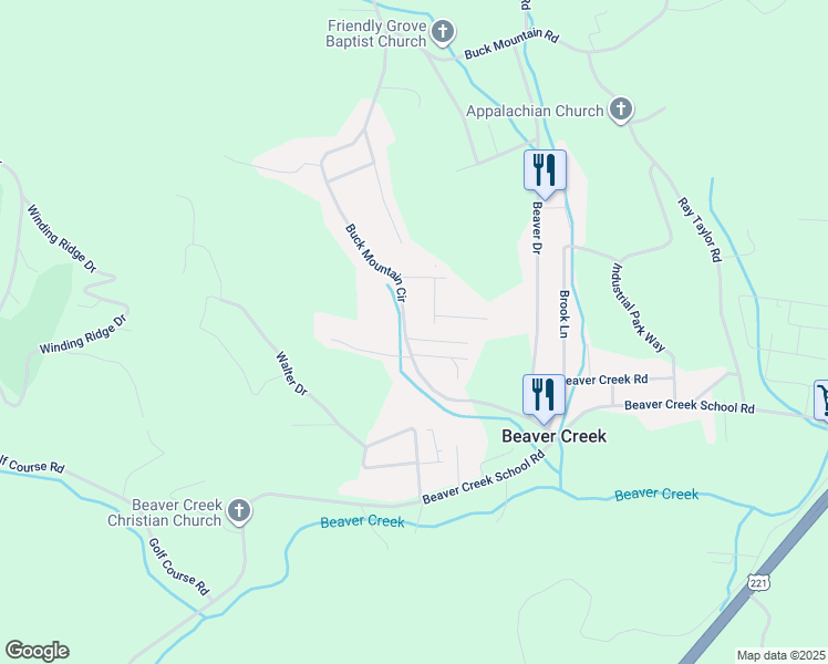 map of restaurants, bars, coffee shops, grocery stores, and more near 113 Current Drive in West Jefferson
