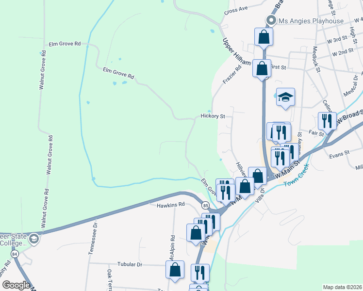 map of restaurants, bars, coffee shops, grocery stores, and more near 181 Elm Grove Road in Livingston