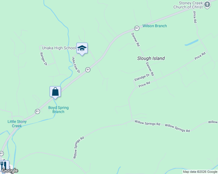 map of restaurants, bars, coffee shops, grocery stores, and more near 181 Bill Lewis Road in Elizabethton