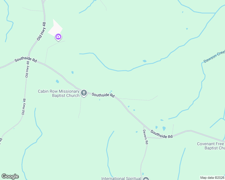 map of restaurants, bars, coffee shops, grocery stores, and more near 1299 Southside Road in Southside