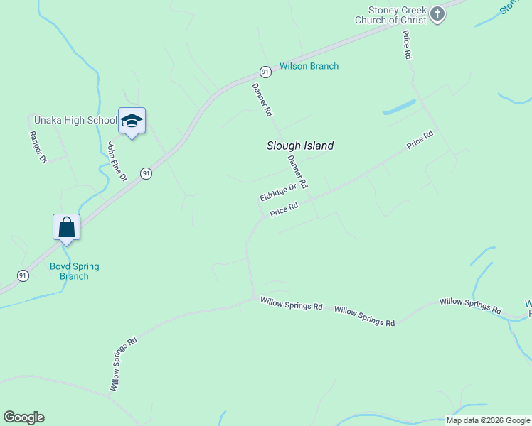 map of restaurants, bars, coffee shops, grocery stores, and more near 161 Price Road in Elizabethton