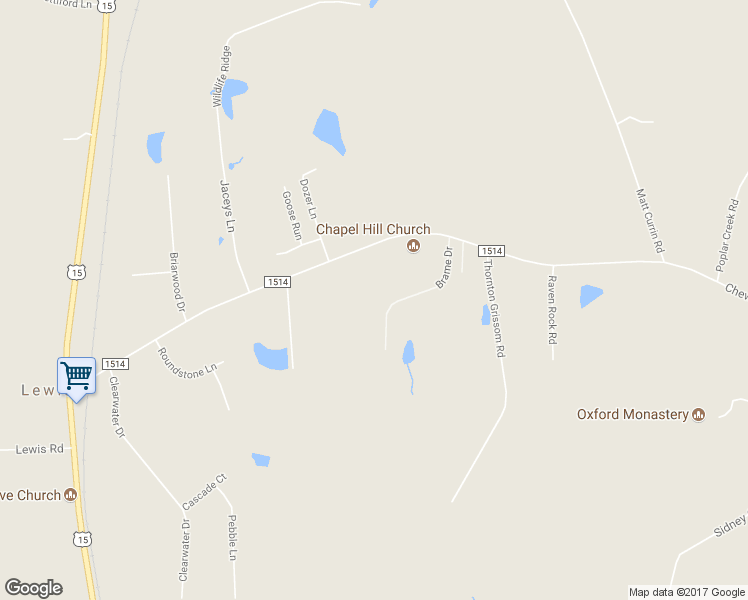 map of restaurants, bars, coffee shops, grocery stores, and more near 6663 Brame Drive in Oxford