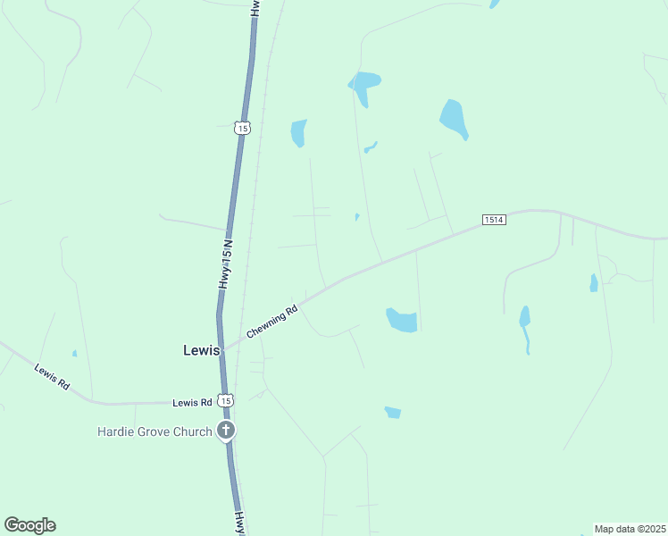 map of restaurants, bars, coffee shops, grocery stores, and more near 3521 Chewning Road in Oxford
