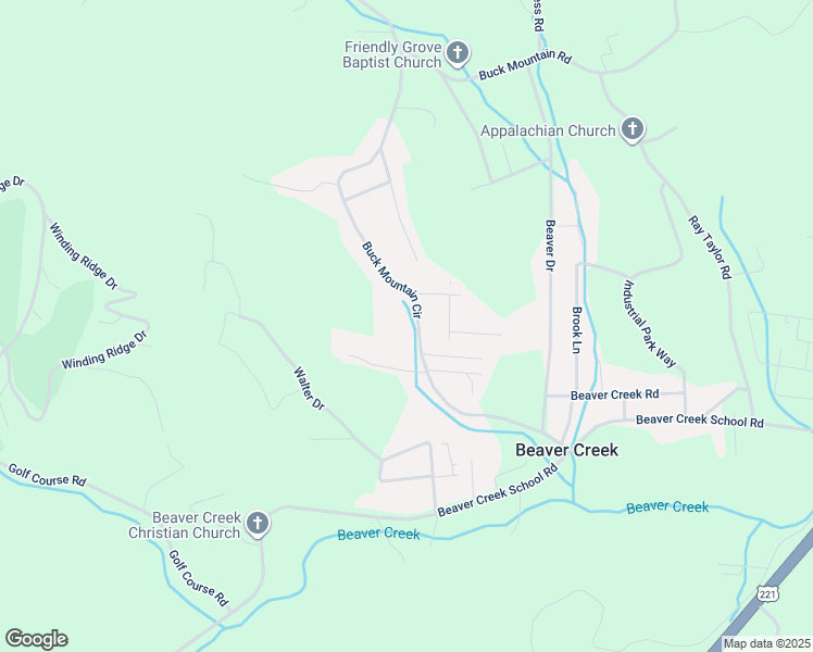 map of restaurants, bars, coffee shops, grocery stores, and more near 595 Buck Mountain Circle in West Jefferson