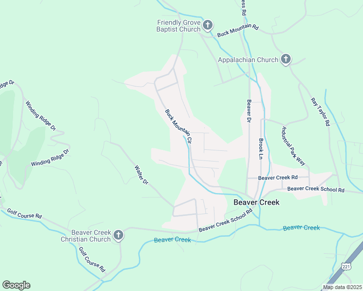 map of restaurants, bars, coffee shops, grocery stores, and more near 595 Buck Mountain Circle in West Jefferson