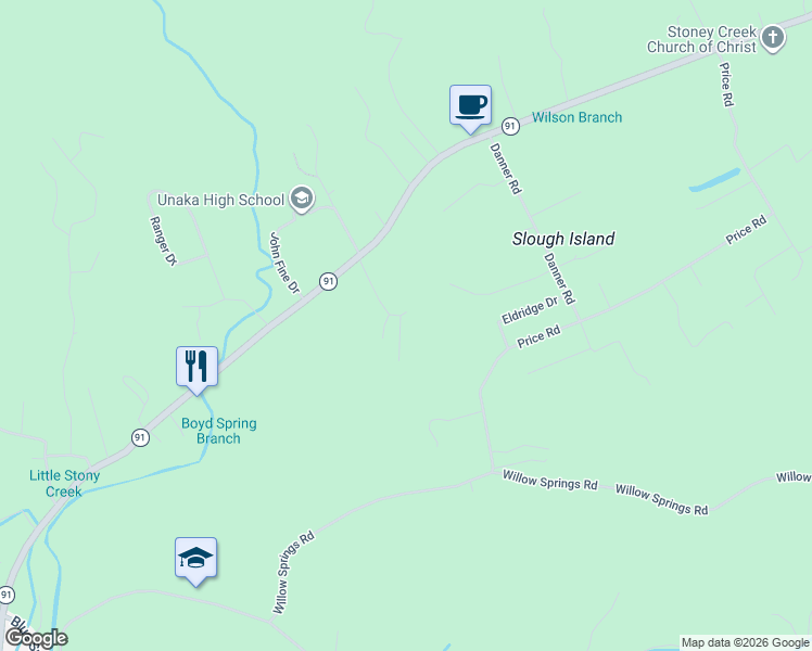 map of restaurants, bars, coffee shops, grocery stores, and more near 181 Bill Lewis Road in Elizabethton