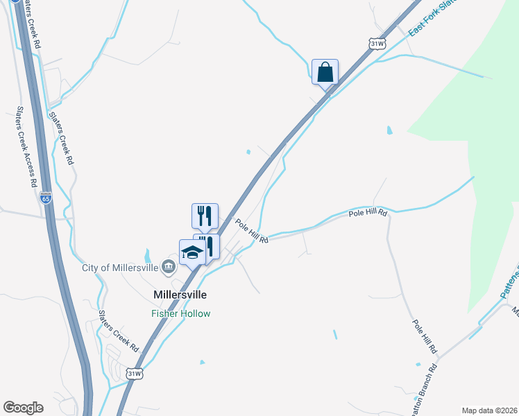 map of restaurants, bars, coffee shops, grocery stores, and more near 1006 C Smith Street in Goodlettsville
