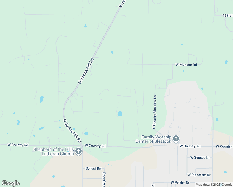 map of restaurants, bars, coffee shops, grocery stores, and more near 15848 Colonial Lane in Skiatook