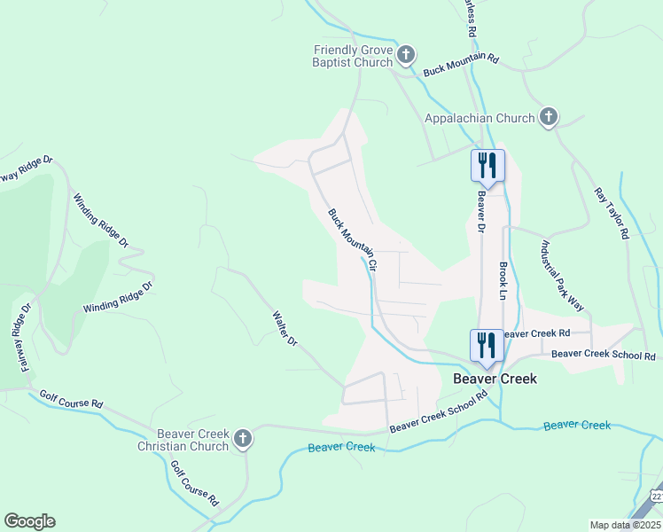 map of restaurants, bars, coffee shops, grocery stores, and more near 537 Buck Mountain Circle in West Jefferson