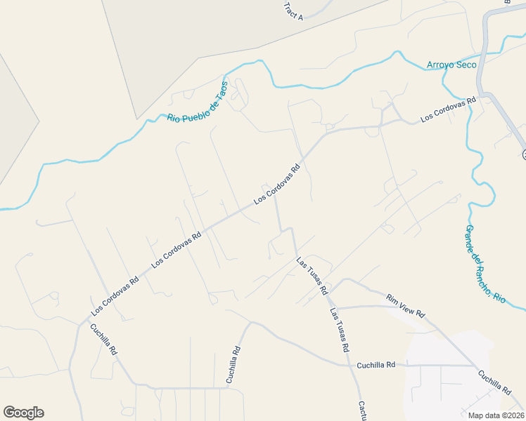 map of restaurants, bars, coffee shops, grocery stores, and more near 87 Los Cordovas Road in Taos
