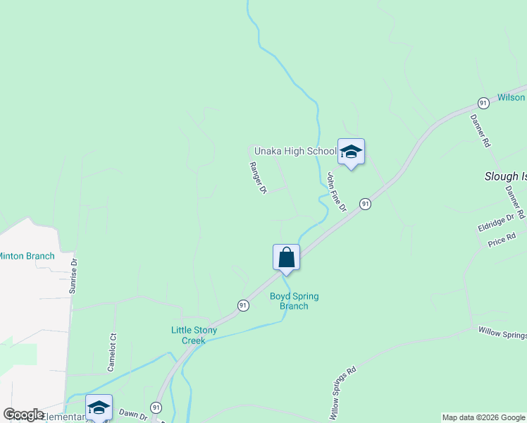 map of restaurants, bars, coffee shops, grocery stores, and more near 130 Forest Drive in Elizabethton