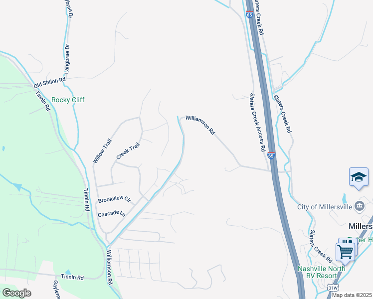 map of restaurants, bars, coffee shops, grocery stores, and more near 1420 Williamson Road in Goodlettsville