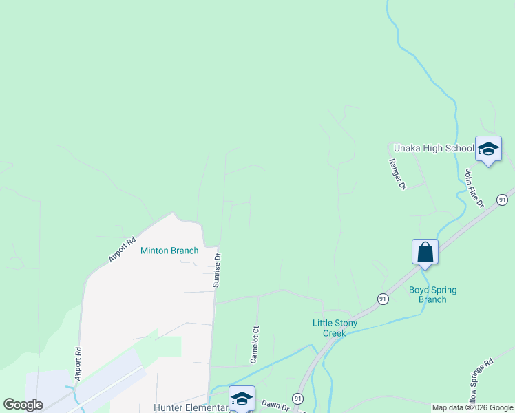 map of restaurants, bars, coffee shops, grocery stores, and more near 125 Sunview Ln in Elizabethton