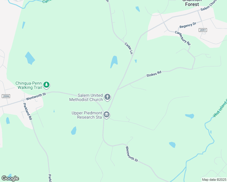 map of restaurants, bars, coffee shops, grocery stores, and more near 1035 Salem Church Road in Reidsville