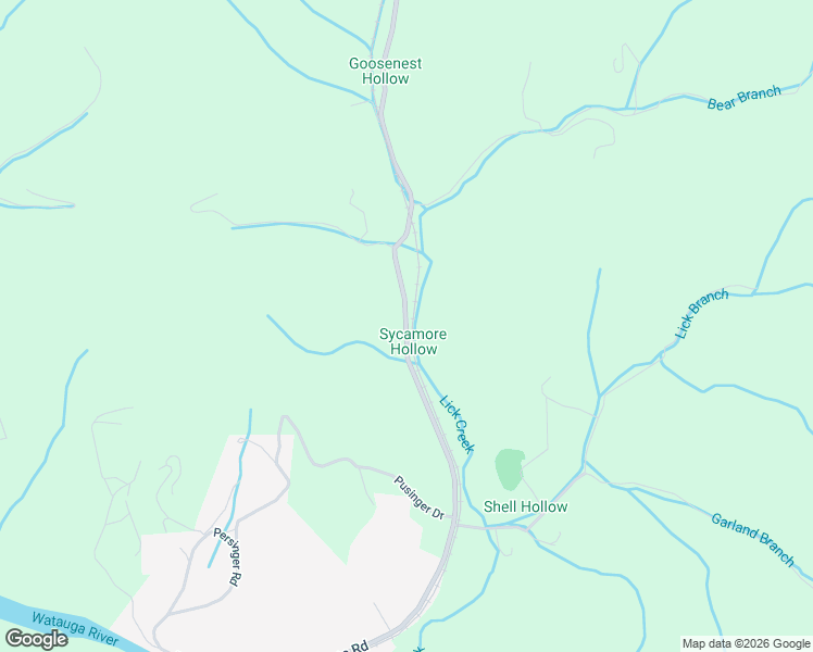 map of restaurants, bars, coffee shops, grocery stores, and more near 1364 Piney Flats Road in Watauga