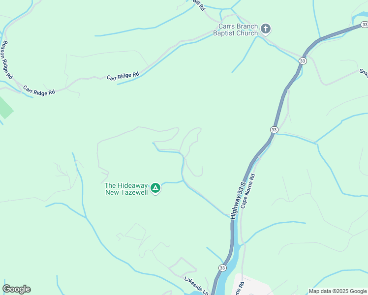 map of restaurants, bars, coffee shops, grocery stores, and more near 314 Molly Hollow Road in New Tazewell