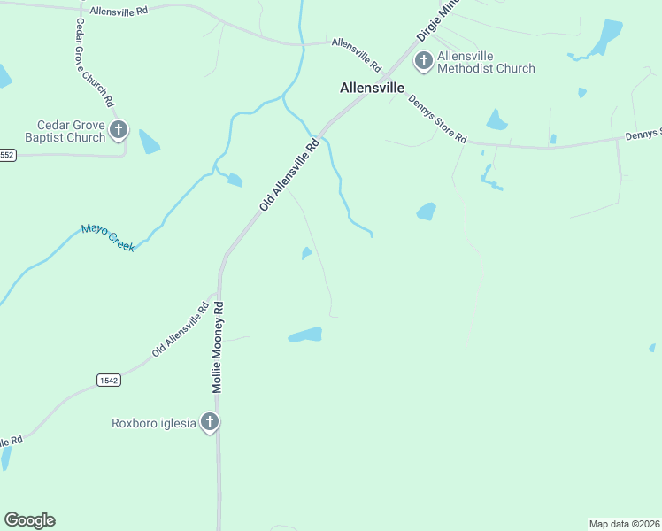 map of restaurants, bars, coffee shops, grocery stores, and more near 4762 Old Allensville Road in Roxboro