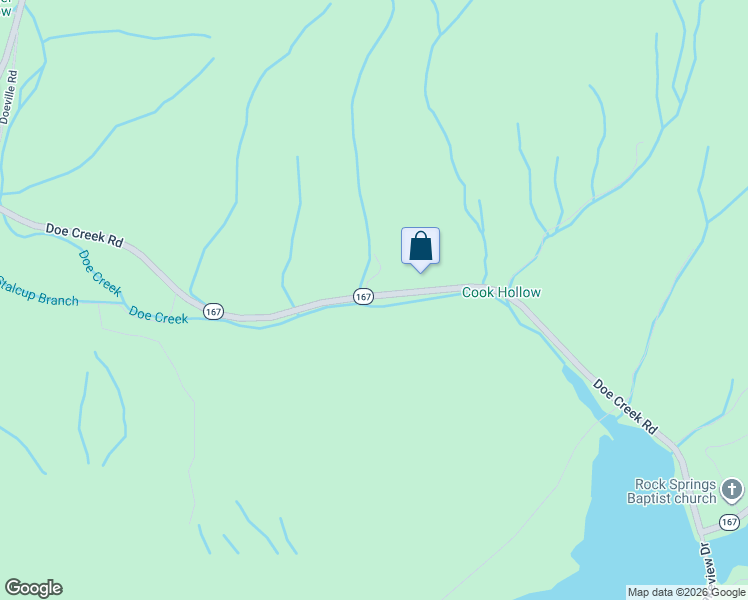 map of restaurants, bars, coffee shops, grocery stores, and more near 1208 Doe Creek Road in Butler