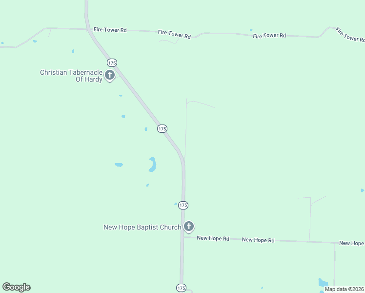 map of restaurants, bars, coffee shops, grocery stores, and more near 1328 Arkansas 175 in Hardy
