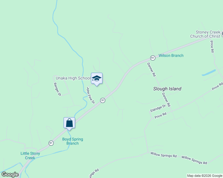 map of restaurants, bars, coffee shops, grocery stores, and more near 949 Tennessee 91 in Elizabethton