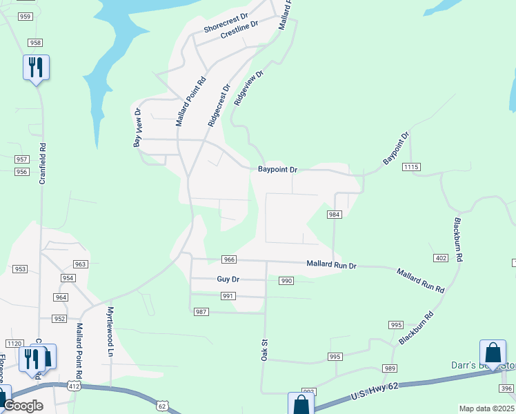 map of restaurants, bars, coffee shops, grocery stores, and more near 209 Lowe Drive in Mountain Home