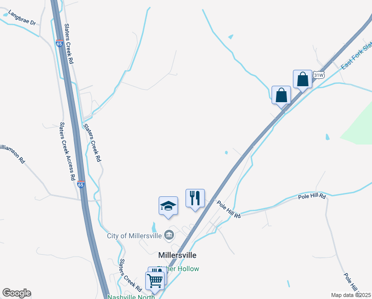 map of restaurants, bars, coffee shops, grocery stores, and more near 1276 Louisville Highway in Goodlettsville
