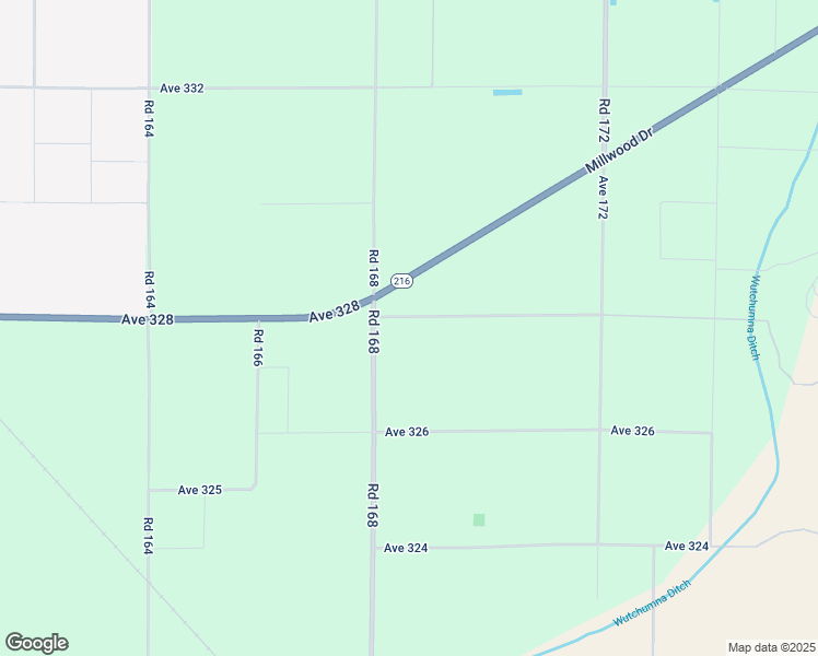 map of restaurants, bars, coffee shops, grocery stores, and more near 16867 Avenue 328 in Visalia