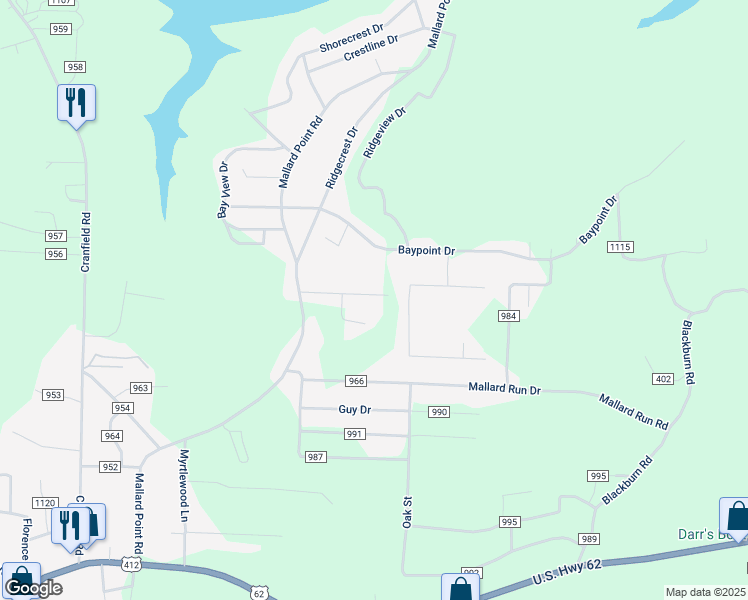 map of restaurants, bars, coffee shops, grocery stores, and more near 209 Lowe Drive in Mountain Home