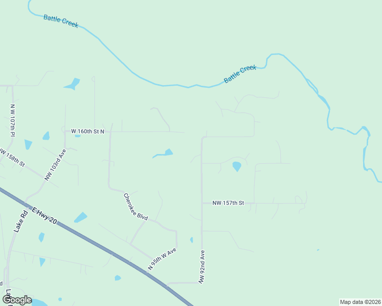 map of restaurants, bars, coffee shops, grocery stores, and more near 9263 West 159th Place North in Skiatook