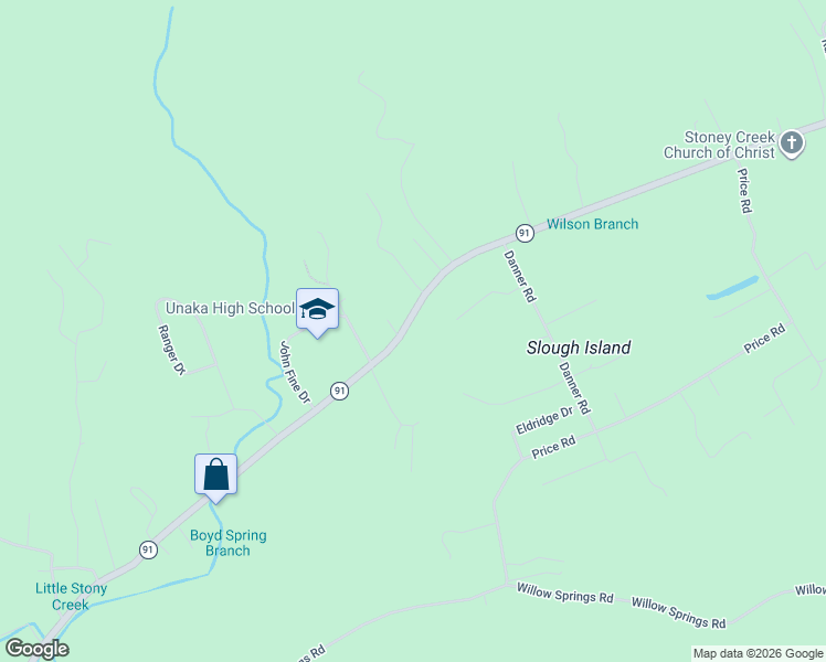 map of restaurants, bars, coffee shops, grocery stores, and more near 977 Highway 91 in Elizabethton