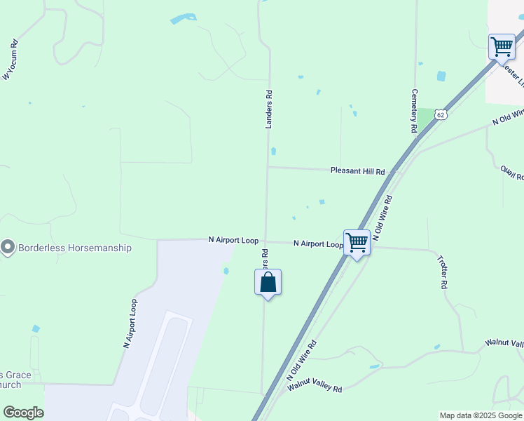 map of restaurants, bars, coffee shops, grocery stores, and more near 11307 Landers Road in Rogers