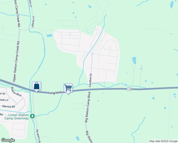 map of restaurants, bars, coffee shops, grocery stores, and more near 224 Carellton Drive in Gallatin