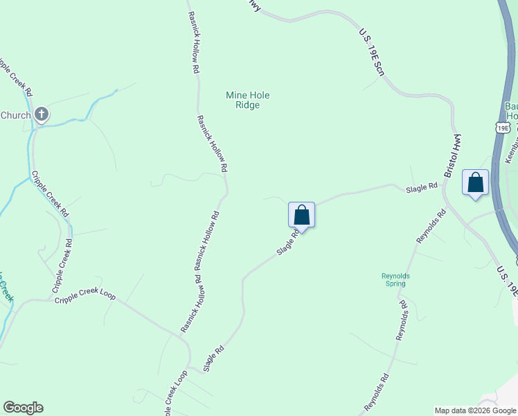 map of restaurants, bars, coffee shops, grocery stores, and more near 133 Bob Wright Road in Elizabethton