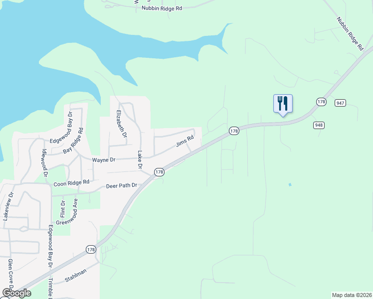 map of restaurants, bars, coffee shops, grocery stores, and more near 29 Eastgate Drive in Lakeview